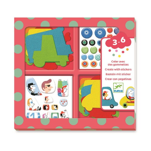Set dětských samolepek Djeco Autíčka-image-2