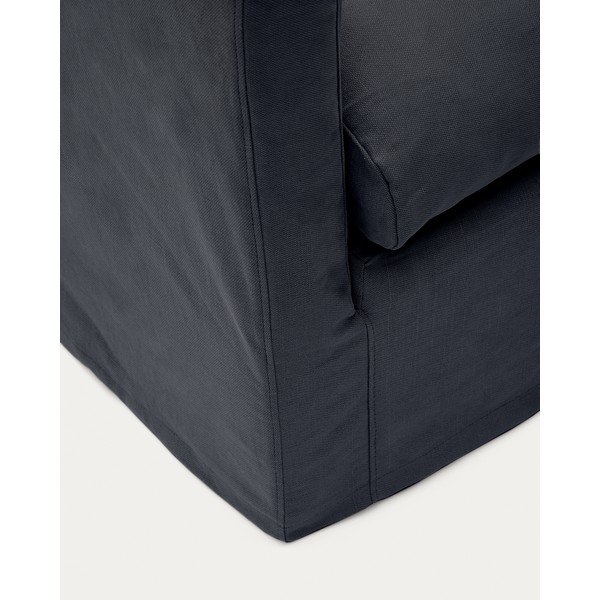 Antracitový potah na křeslo 92 cm Nora – Kave Home-image-3