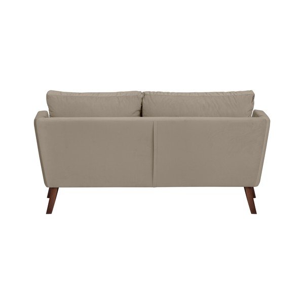 Tmavě béžová třímístná pohovka Mazzini Sofas Elena, s lenoškou na levém rohu-image-2