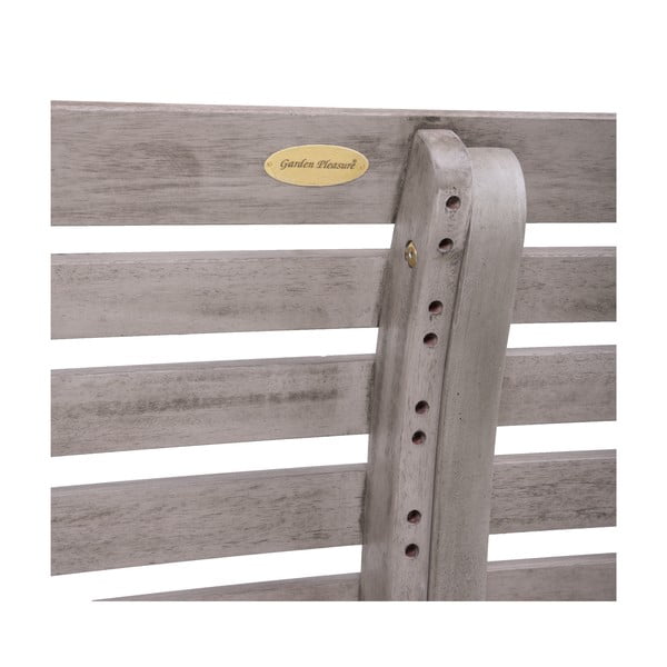 Šedá dřevěná zahradní lavice Mandalay – Garden Pleasure-image-4