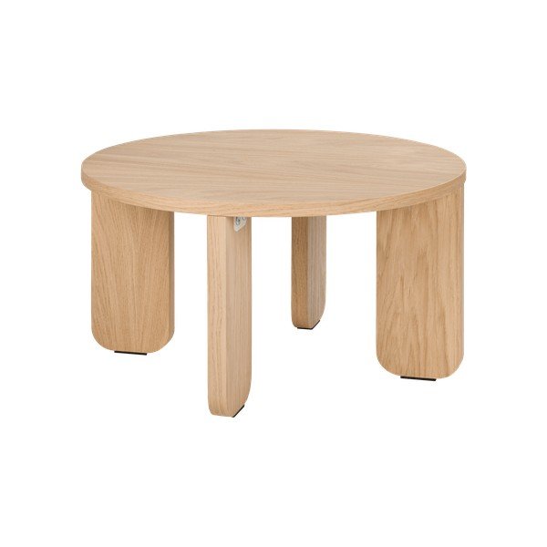 Kulatý konferenční stolek s deskou v dubovém dekoru v přírodní barvě ø 55 cm Kuvu – noo.ma