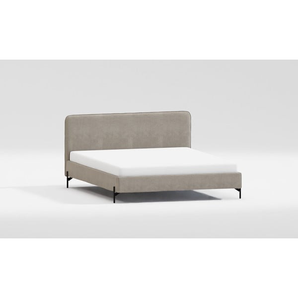 Světle hnědá čalouněná jednolůžková postel s roštem 90x200 cm Barker – Ropez-image-3
