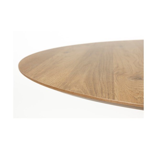 Kulatý jídelní stůl s deskou v dubovém dekoru ø 110 cm Steven – White Label-image-3