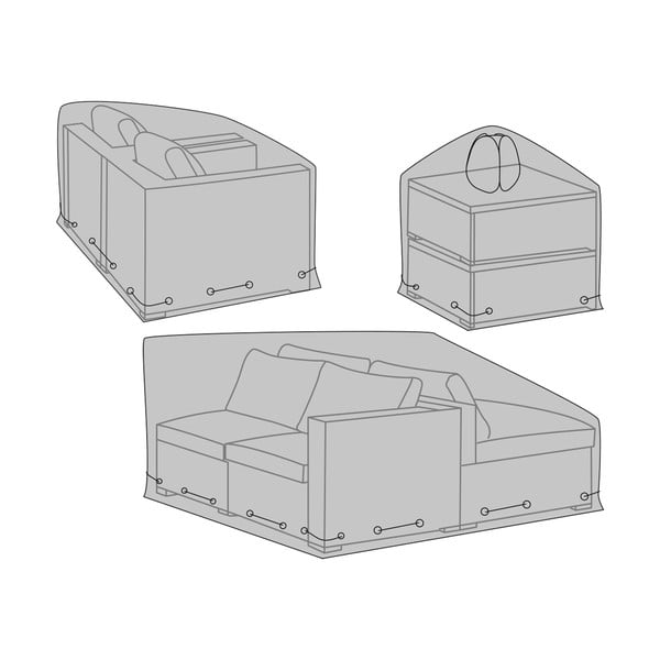 Ochranné obaly na zahradní nábytek v sadě 3 ks – House Nordic-image-3