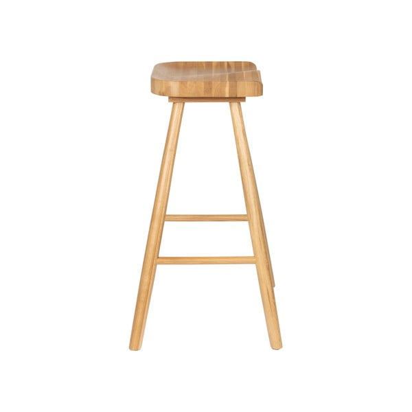 Barová stolička z dubového dřeva v přírodní barvě (výška sedáku 65,5 cm) Vander – White Label-image-3