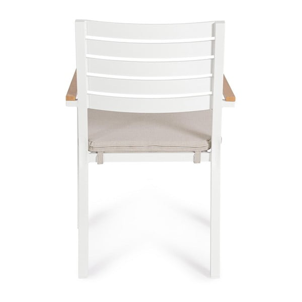 Bílé kovové zahradní židle v sadě 4 ks Henna   – Bizzotto-image-4