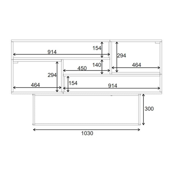Nízká komoda v dekoru dubu v přírodní barvě 145x82 cm Titan – Marckeric-image-4