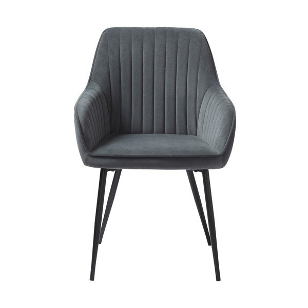 Šedá sametová jídelní židle Melfort – Unique Furniture-image-1