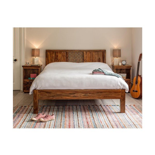 Postel z masivního palisandrového dřeva Massive Home Rosie, 160 x 200 cm-image-1