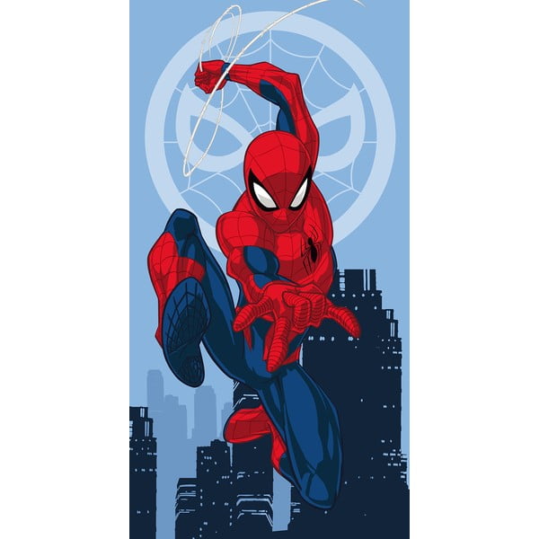 Červeno-modrá bavlněná dětská osuška 70x140 cm Spider-man "Jump" – Jerry Fabrics