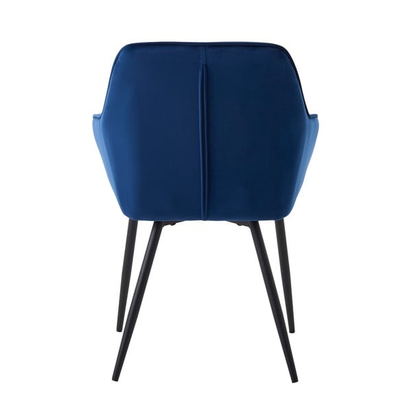 Tmavě modrá čalouněná jídelní křesla v sadě 2 ks s područkami Nolan Square – Unique Furniture-image-4