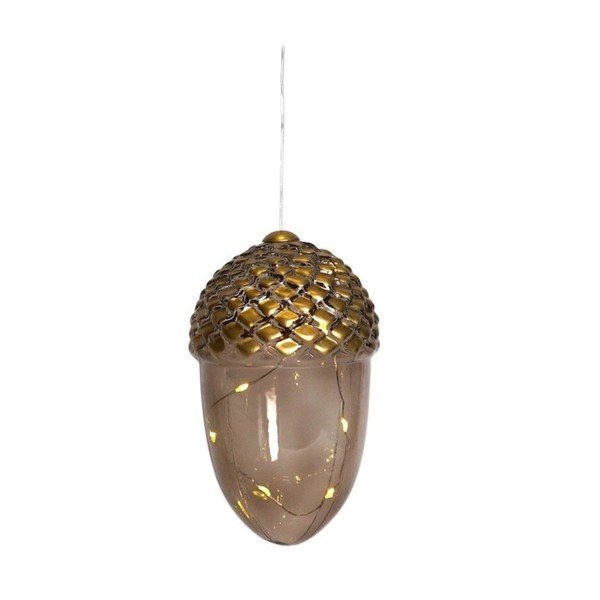 Hnědá závěsná vánoční světelná dekorace ø 7 cm Celina – Sirius