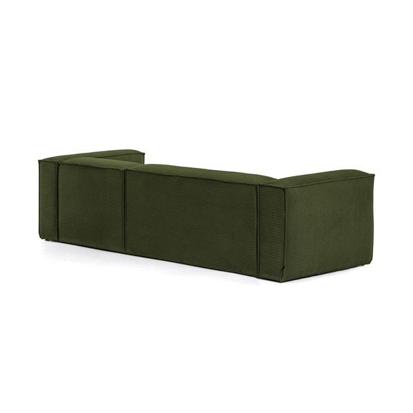 Zelená manšestrová rohová pohovka (pravý roh) Blok – Kave Home-image-3