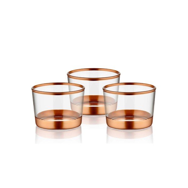 Sada 3 panáků Mia Glam Bronze, ⌀ 8 cm-image-1