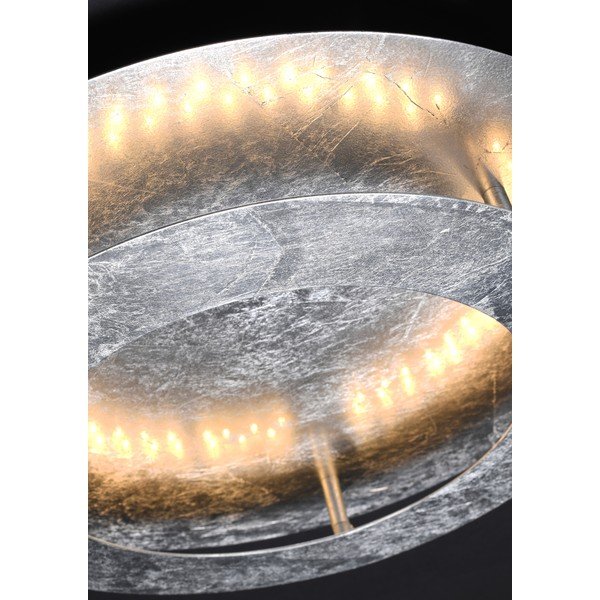 LED stropní svítidlo ve stříbrné barvě s kovovým stínidlem 40x40 cm Merle – Candellux Lighting-image-2