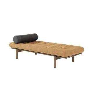 Manšestrová pohovka v hořčicovo-hnědé barvě 200 cm Next – Karup Design