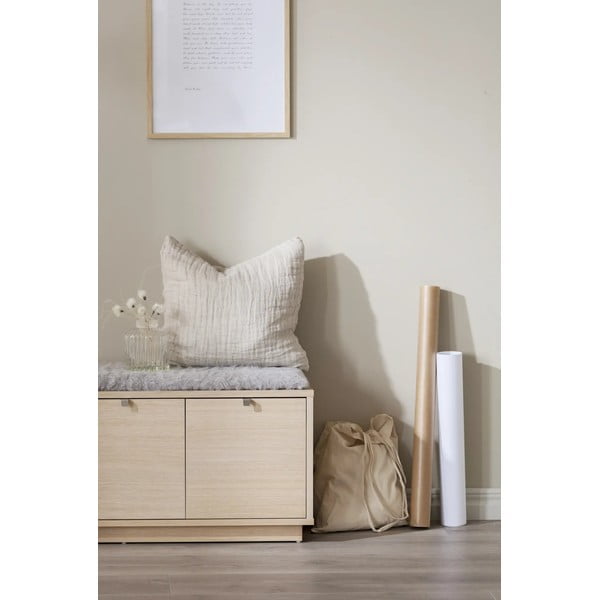 Botník v dekoru dubu s lavicí v šedo-přírodní barvě Confetti – Rowico-image-1