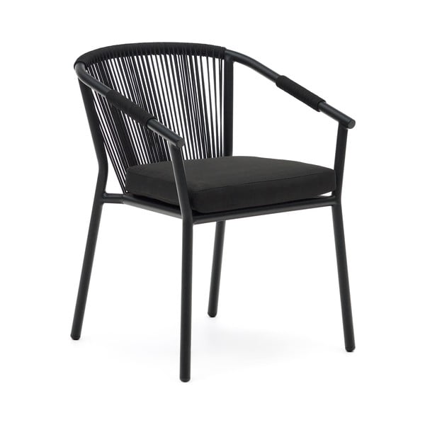 Černá kovová zahradní židle Xelida – Kave Home