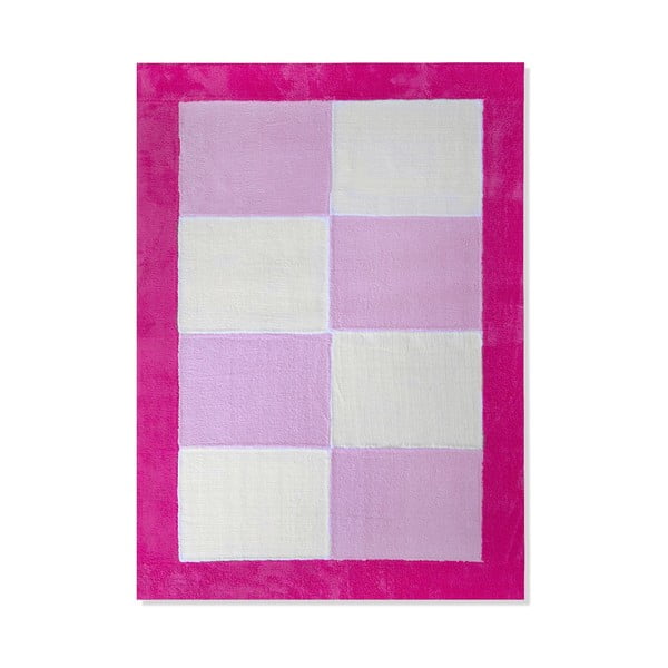 Dětský koberec Mavis Pink Squares, 100x150 cm