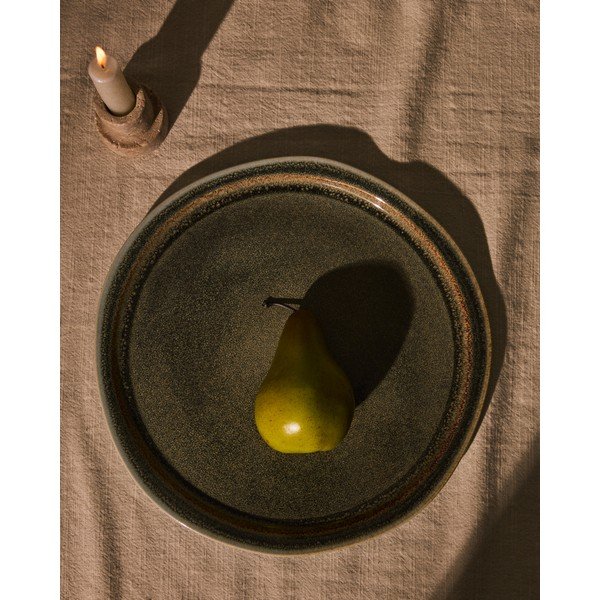 Šedý keramický talíř ø 28 cm Coval – Kave Home-image-2