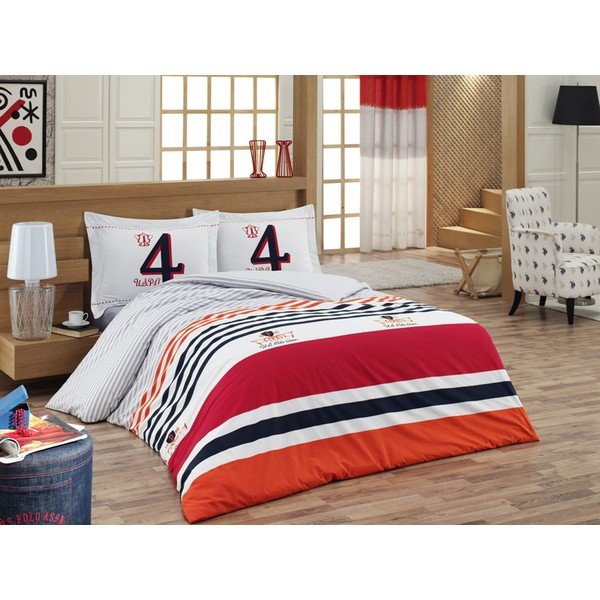 Set povlečení a prostěradla U.S. Polo Assn. Stockton, 160 x 220 cm