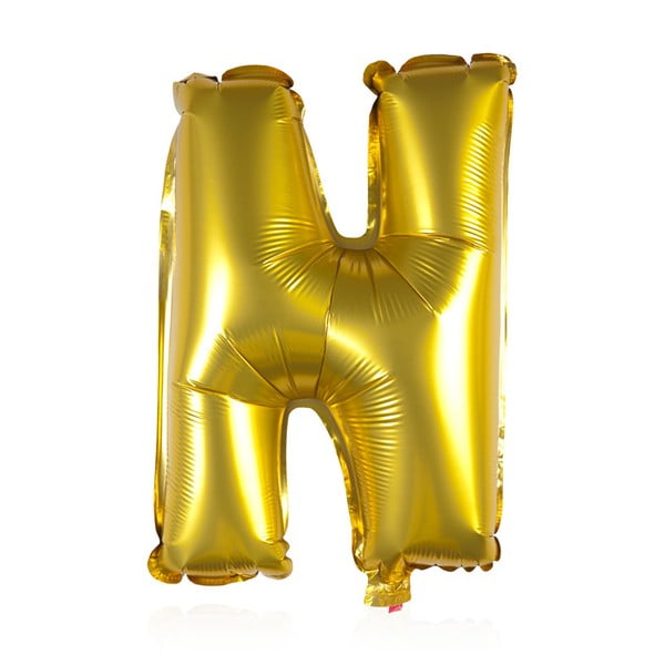 Balónek N zlaté, 30 cm