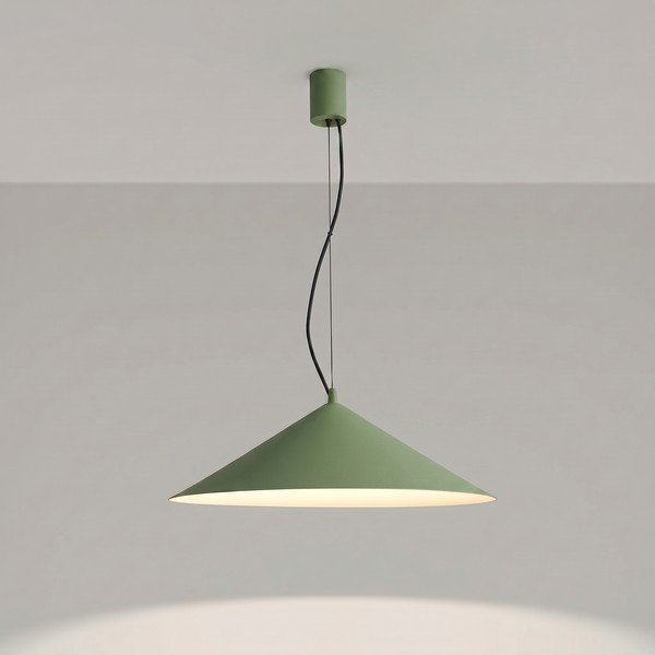Khaki kovové LED závěsné svítidlo ø 50 cm FINT – Thoro-image-2