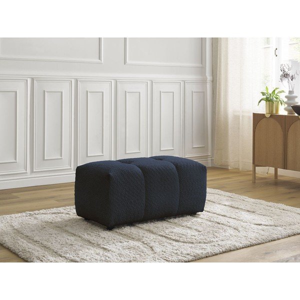 Modrá podnožka z textilie bouclé Roxelane – Bobochic Paris-image-1