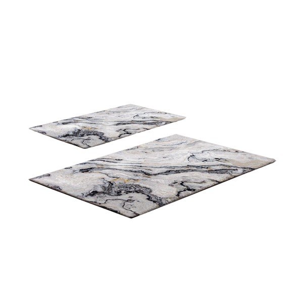 Šedobéžové koupelnové předložky v sadě 2 ks 60x100 cm CT – Foutastic