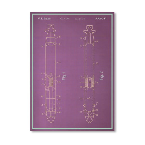 Plakát Submarine, 30x42 cm