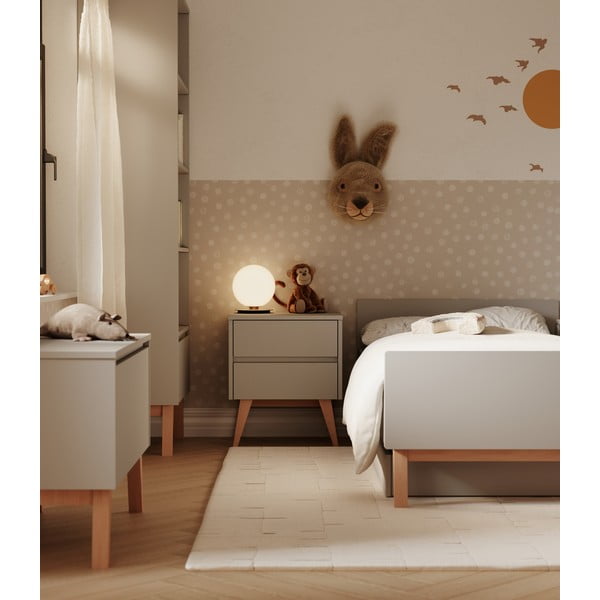 Šedý dětský noční stolek Swing – Pinio-image-1