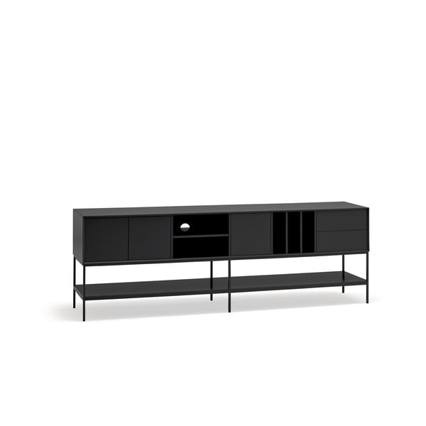 Černý TV stolek 220x74x45 cm Platt – Teulat-image-2