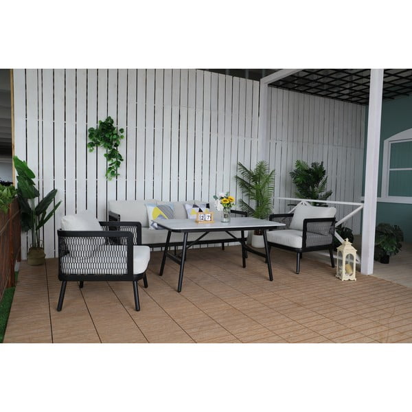 Šedé kovové zahradní křeslo Edinburgh Duo – Rojaplast-image-3