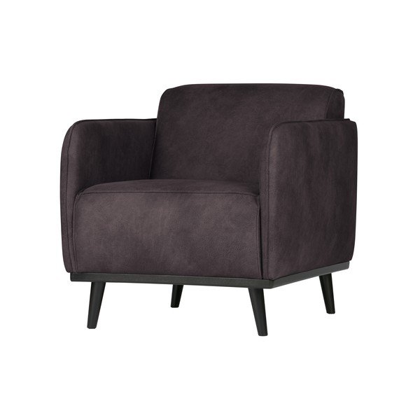 Šedé křeslo z imitace kůže BePureHome Statement-image-2