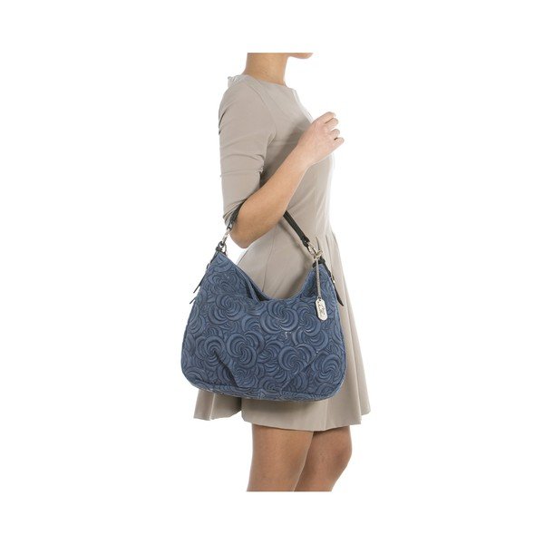 Džínově modrá kožená kabelka Anna Morellini Ada-image-4