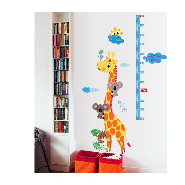 Dětská samolepka – metr na dveře nebo zeď 60x120 cm Giraffe & Koalas – Ambiance-image-2