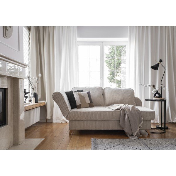 Béžová manšestrová lenoška (levý roh) Chic Charlotte – Miuform-image-2