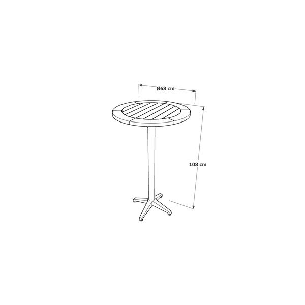 Hliníkový kulatý zahradní jídelní stůl ø 68 cm Spring – Ezeis-image-2