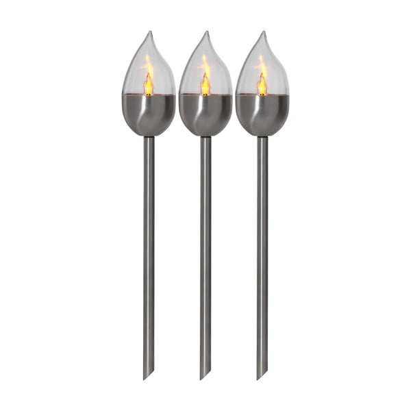 LED zapichovací solární venkovní svítidla v sadě 3 ks (výška 40 cm) Olympus – Star Trading