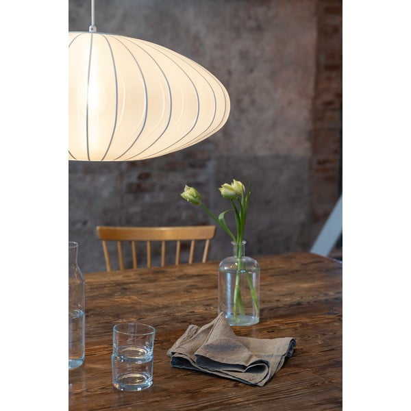 Bílé závěsné svítidlo s textilním stínidlem ø 60 cm Florence – Markslöjd-image-4