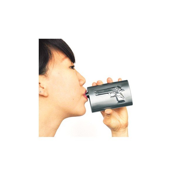 Likérka s reliéfem Suck UK Shot Gun Flask