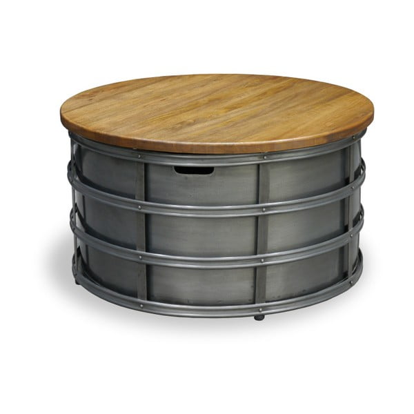 Konferenční stolek z oceli a mangového dřeva Bluebone Storage