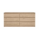 Komoda v dekoru dubu v přírodní barvě 154x70x50 cm Naia – Tvilum