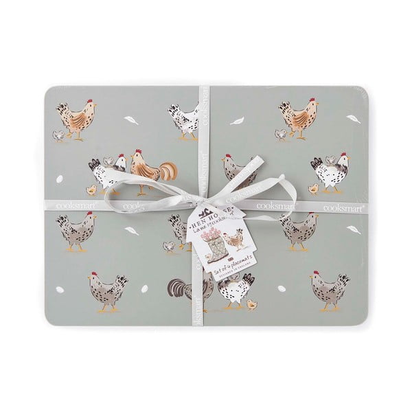 Korková prostírání v sadě 4 ks 27x35 cm Hen House – Cooksmart ®