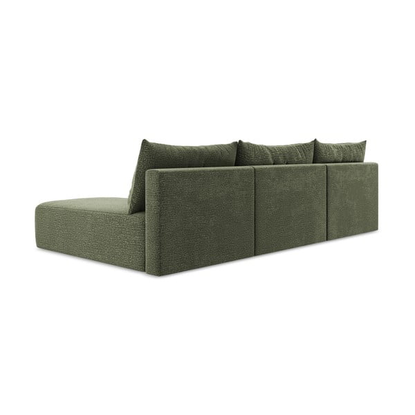 Zelená rozkládací/s úložným prostorem rohová pohovka Kalena – Makamii-image-3
