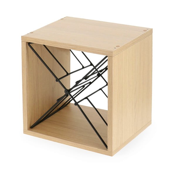 Regál na víno v dekoru buku v přírodní barvě na 12 lahví – Compactor-image-1