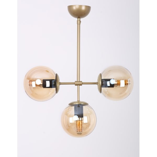 Stropní svítidlo ve zlaté barvě se skleněným stínidlem ø 15 cm Seagull – Squid Lighting