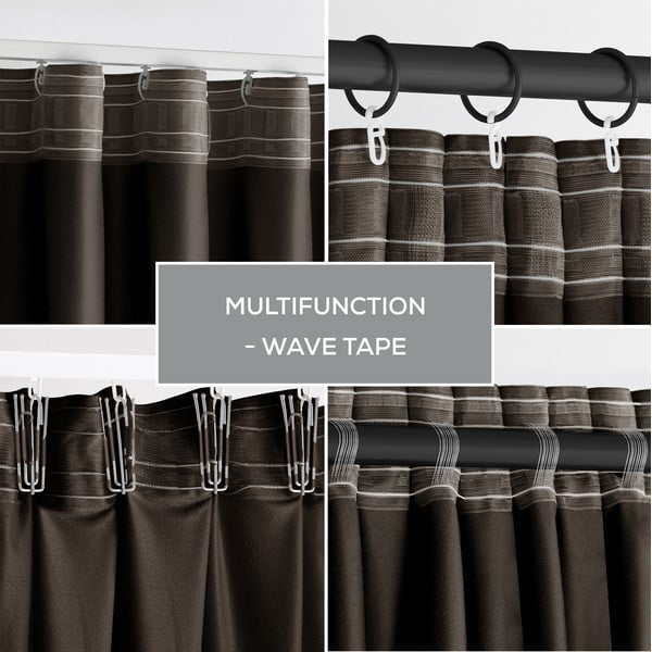 Hnědý sametový dimout závěs 140x270 cm – Restilo-image-4