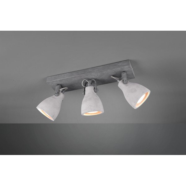 Šedé nástěnné svítidlo na 3 žárovky Trio Concrete, délka 35 cm-image-1