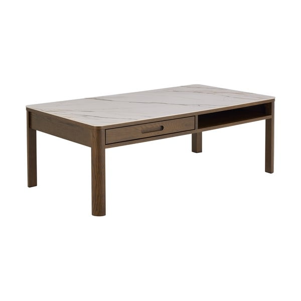 Béžový/tmavě hnědý konferenční stolek s keramickou deskou 70x130 cm Southampton – Actona